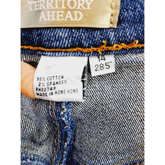 Territory Ahead Vintage Women's Medium Wash Heavy Stretch Jeans Size 14 28.5" - Picture 4 of 4